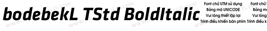 bodebekL TStd BoldItalic字体字体转换